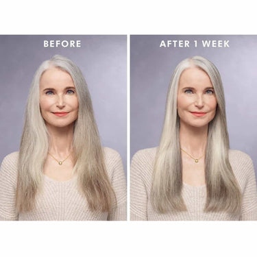 Before and after using MOROCCANOIL Purple Treatment