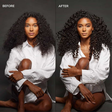 COLOR WOW CURL Flo-etry Vital Natural Curly Hair Serum before and after