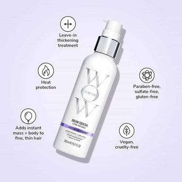 COLOR WOW Dream Cocktail Carb Infused Volume, thickening, heat protection, vegan, adds instant mass and body to fine thin hair