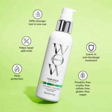 COLOR WOW Dream Cocktail Kale Infused, stronger hair, repair split ends, heat protection, leave in treatment, paraben free, cruelty free, sulfate free, gluten free, vegan