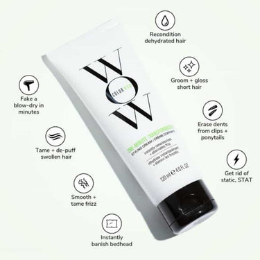 COLOR WOW One Minute Transformation Cream 120ml, fake a blowdry, tame hair, smooth and tame frizz, hydrate, gloss, get rid of static