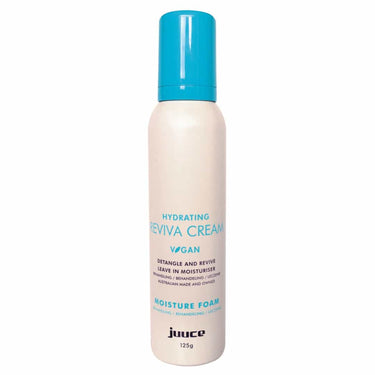 JUUCE Hydrating Reviva Cream is a lightweight, leave-in moisturiser that deeply hydrates, conditions, and softens hair without heaviness