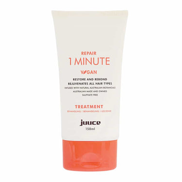 JUUCE Repair 1 Minute treatment is designed to rejuvenate and strengthen damaged hair, offering immediate restoration with every use