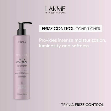 LAKME TEKNIA Frizz Control Leave In Conditioner Provides intense moisturization, luminosity and softness.
