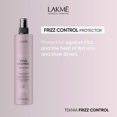 LAKME TEKNIA Frizz Control Protector, Protection against frizz and the heat of flat iron and blow dryers.