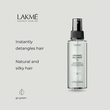 LAKME TEKNIA Organic Balance Oil Instantly detangles hair, Natural and silky hair
