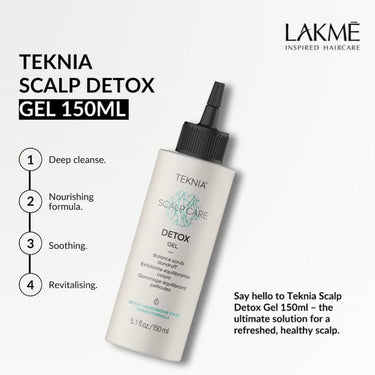 LAKMÉ TEKNIA SCALP CARE Detox Gel an exfoliating treatment specifically designed for dry or oily dandruff