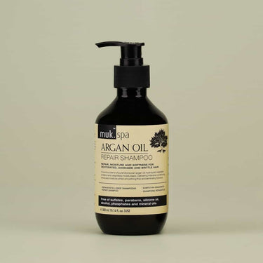 MUK Spa Argan Oil Repair Shampoo 300ml Luxurious hydration meets intensive repair for soft, glistening hair