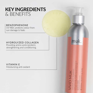 MUK Vivid muk Colour Lock Shampoo 300ml Keep your colour bold, brilliant, and long-lasting.
