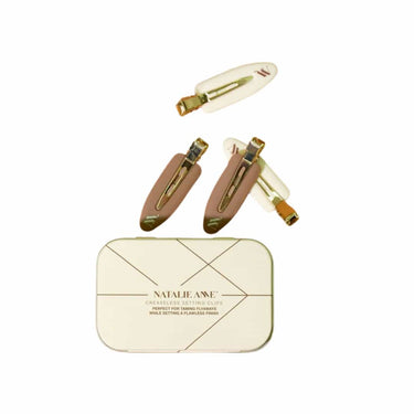 NATALIE ANNE Creaseless Setting Clips Choc/Ivory (10)
