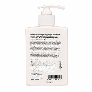 EVO Bride Of Gluttony Volumising Conditioner 300ml back of bottle