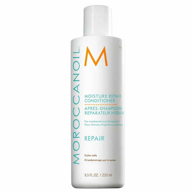 Revive dry, damaged, or chemically treated hair with Moroccanoil Moisture Repair Conditioner. This highly concentrated, reparative formula gently detangles and conditions, restoring moisture, elasticity, and strength.