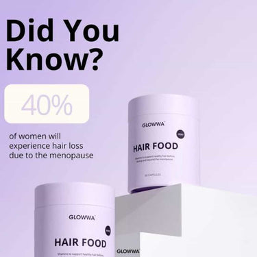 40% of women will experience hair loss due to the menopause glowwa hair food