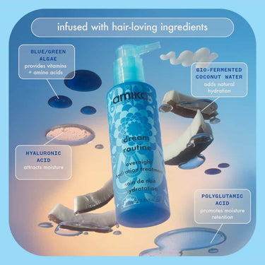 AMIKA Dream Routine Overnight Hydration Treatment infused with hair-loving ingredients