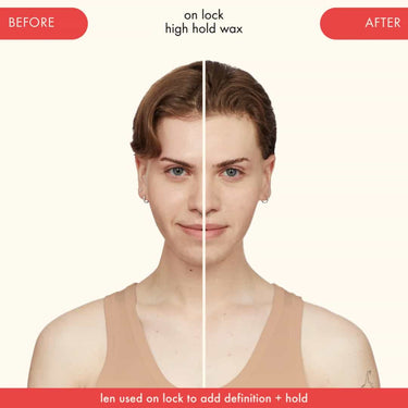 AMIKA On Lock High Hold Hair Wax use for definition and hold. before and after