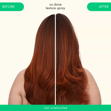 AMIKA Un.Done Volume and Matte Texture Spray before and after