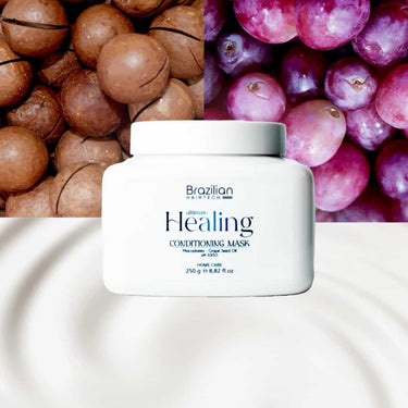 Brazilian Hairtech Ultimate Healing mask Deliver intense repair, strength, and hydration with Brazilian Hairtech Ultimate Healing Conditioning Mask a deeply restorative, treatment designed to transform damaged, weakened hair from the inside out