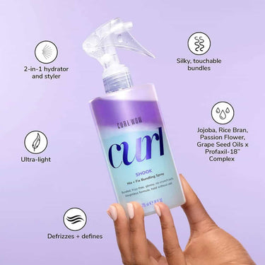 COLOR WOW CURL Shook Mix + Fix Bundling Curly Hair Spray benefits