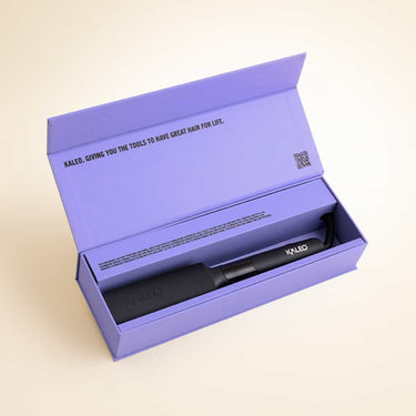 Kaleo Pro Wide Iron Perfect for stylists and everyday users who want to cut down styling time while achieving a glossy, frizz-free finish