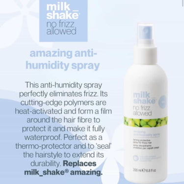 Keep frizz under control with the milk_shake No Frizz Allowed Amazing Anti-Humidity Spray