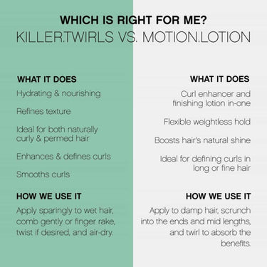 Kevin Murphy Killer Twirls vs Motion Lotion. Which one is right for you? What do they do? Best curl products