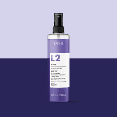 LAKME L2 Blonde Instant Detangling Conditioner 300ml A lightweight bi-phase leave-in conditioner designed specifically for blonde and grey hair