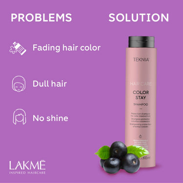 LAKME TEKNIA Colour Stay Shampoo, Fading hair color, dull hair, no shine
