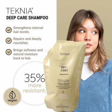 LAKME TEKNIA Deep Care Shampoo REFILL 600ml repairs and deeply nourishes