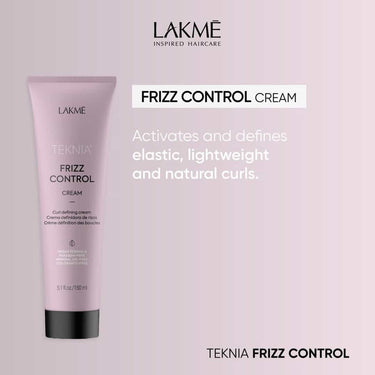 LAKME TEKNIA Frizz Control Cream, Activates and defines elastic, lightweight and natural curls