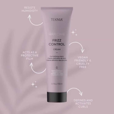 LAKME TEKNIA Frizz Control Cream, resists humididty, acts as a protective film, vegan friendly and cruelty free, defines and activates curls