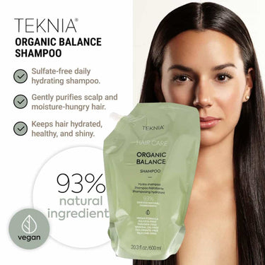 LAKME TEKNIA Organic Balance Shampoo REFILL 600ml 93% natural ingredients
