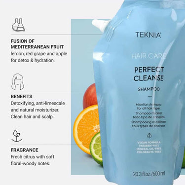 LAKME TEKNIA Perfect Cleanse Shampoo REFILL 600ml benefits