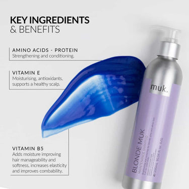 MUK Blonde muk Maintenance Shampoo key ingredients and benefits