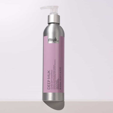 MUK Deep muk Ultra Soft Shampoo is a gentle yet effective daily cleanser that replenishes moisture and essential nutrients, leaving your hair silky soft, shiny, and tangle-free