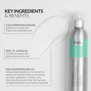 MUK Fat muk Volumising Conditioner key ingredients and benefits