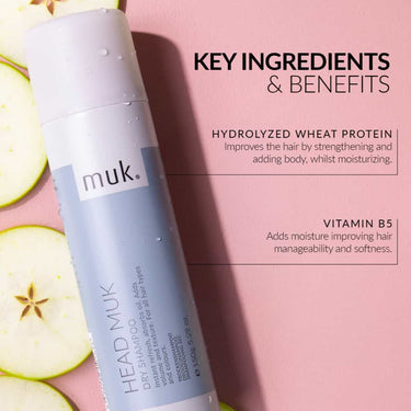 MUK Head muk Dry Shampoo 150g key ingredients and benefits