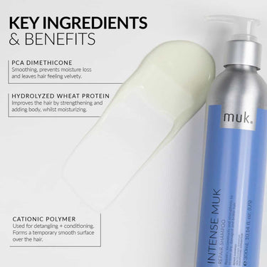 MUK Intense muk Repair Shampoo key ingredients and benefits