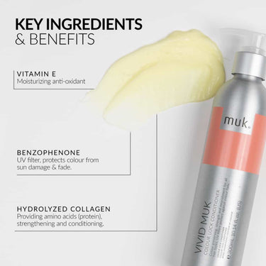 MUK Vivid muk Colour Lock Conditioner key benefits and ingredients