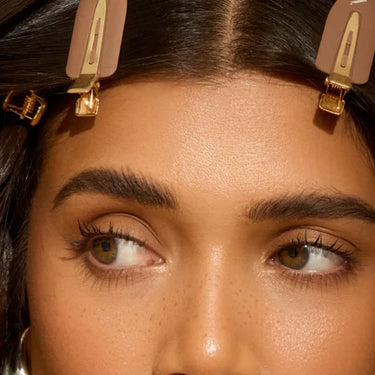 NATALIE ANNE Creaseless Setting Clips - Choc/Ivory (10) in hair