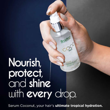 Nourish, protect, and shine with every drop. Serum coconut, your hairs ultimate tropical hydration