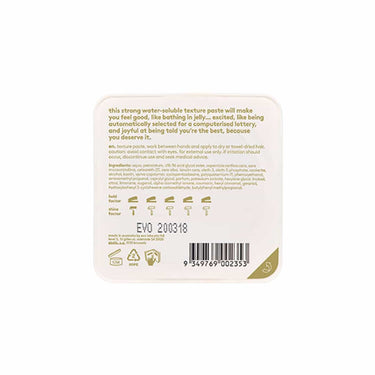 EVO Box O' Bollox Texture Paste 90g back of tub