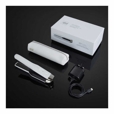 GHD UNPLUGGED™ CORDLESS HAIR STRAIGHTENER IN MATTE WHITE - Trendz Studio